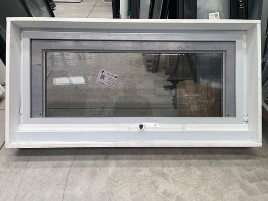 White Awning Window 600 x 1200 w Double Glazed with Screen
