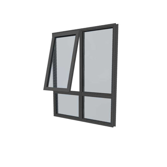Black Awning Window - 2095h X 1795w - EV50 Clear Tgh Double Glazed