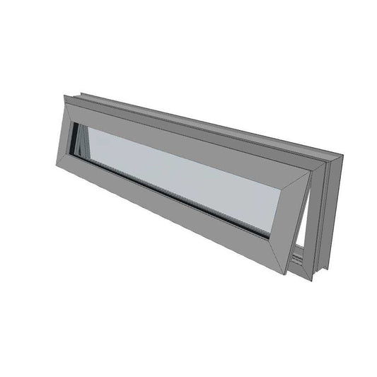 Black Awning Window - 400h X 1495w - EV50 Clear Tgh Double Glazed