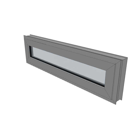 Black Awning Window - 400h X 1495w - EV50 Clear Tgh Double Glazed