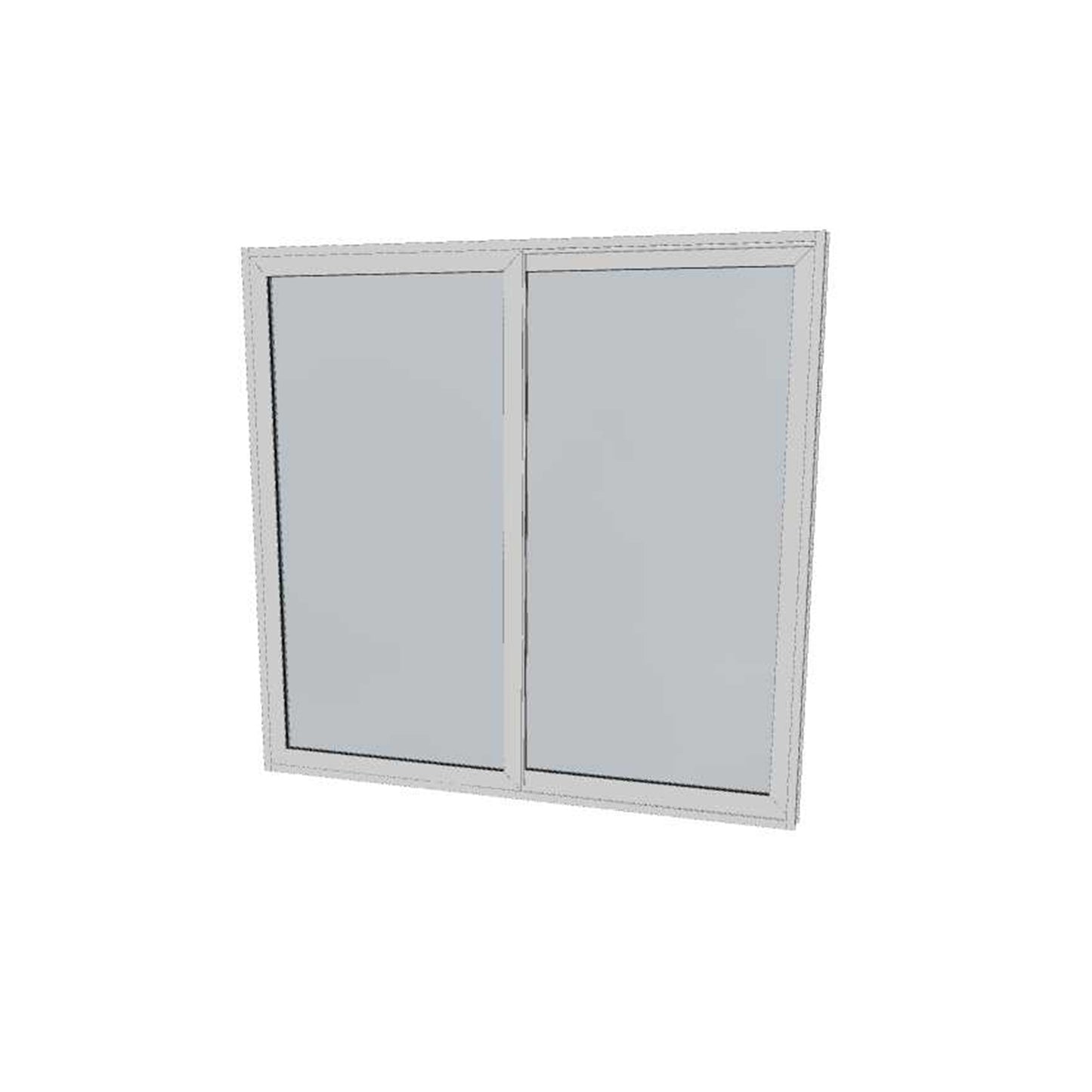 White Sliding Door - 2070h X 2190w - TG80 Clear Tgh Double Glazed - Left Hand Open