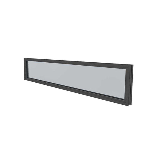Black Fixed Window - 595h X 3000w - EV50 Clear Tgh Double Glazed