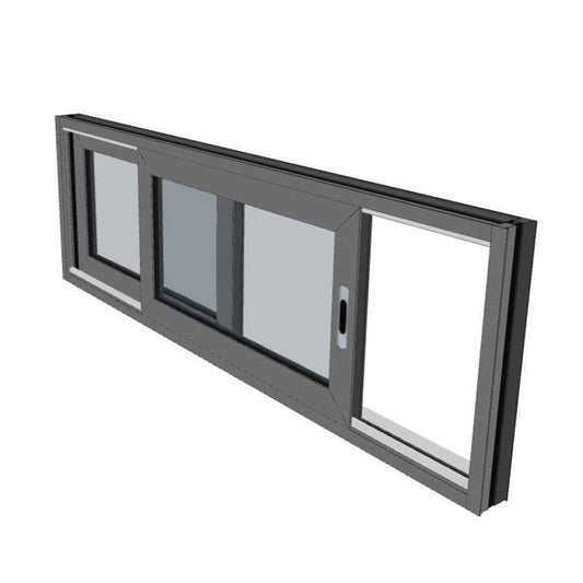 Black Sliding Window 595h x 1795w Double Glazed