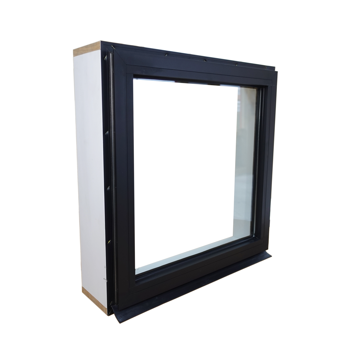 Dark Monument Fixed Window - 600h X 595w Double Glazed + 40mm over reveal height and width