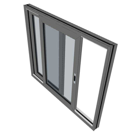 Black Sliding Window 1495h x 1495w Double Glazed